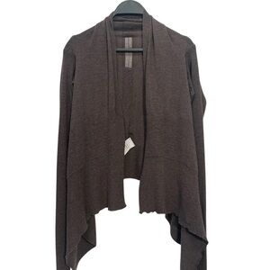 Rick Owens Mastodon Draped Wool Cardigan